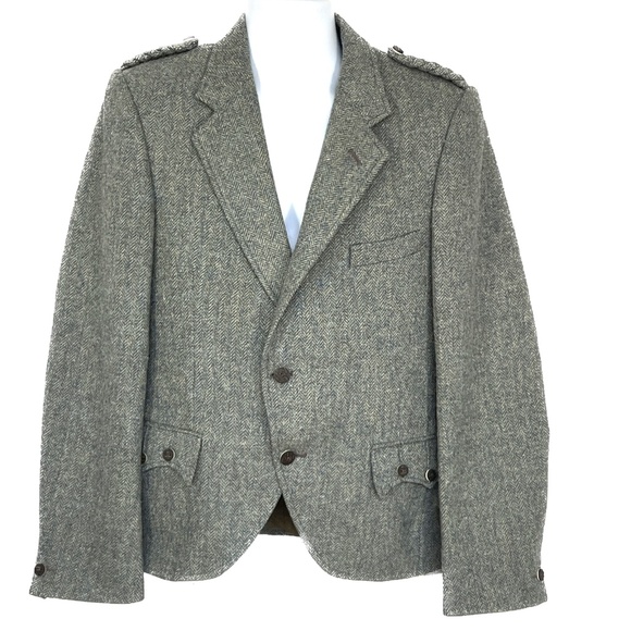 Vintage Edgar of Scotland 100% Pure Wool Prince Charlie Bagpiper Jacket Size L42 - Picture 1 of 8